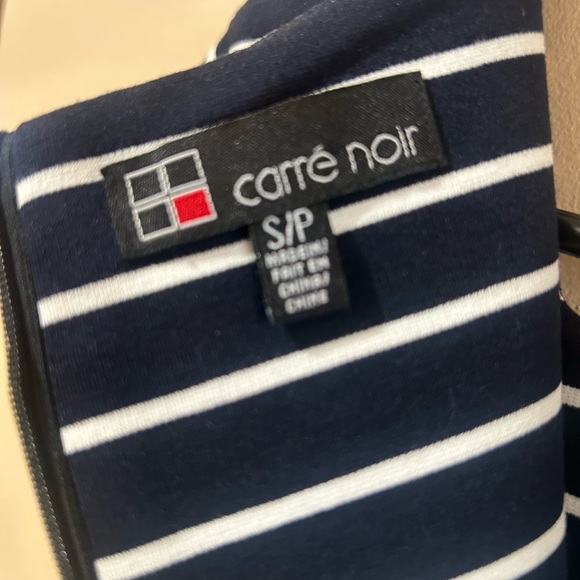 CARRÉ NOIR STRIPED BLACK AND WHITT MINI DRESS IN SIZE SMALL - Picture 4 of 4